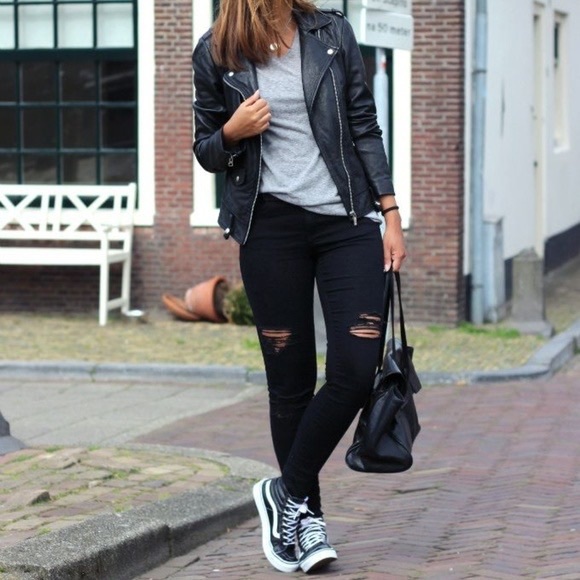 Vans The Moto Leather Sk8-Hi Reissue - Picture 5 of 12